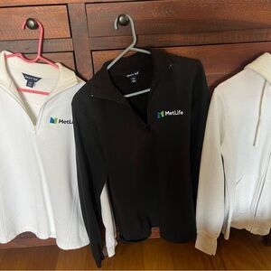 Sport-Tek Black and White Sweatshirts with MetLife Logo